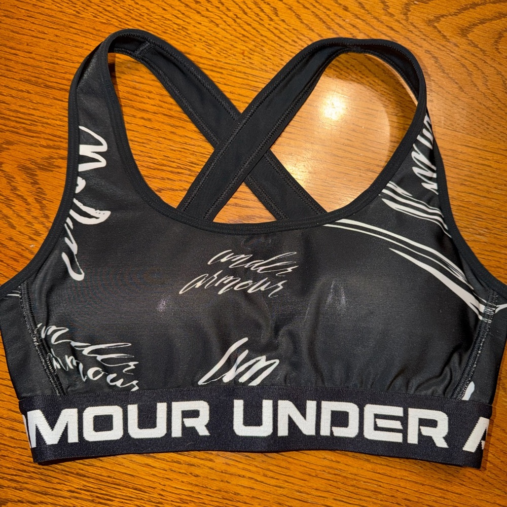 Under Armour Black and White Sports Bra
